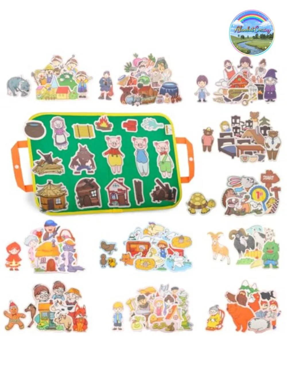 12 Pack Felt Board Stories Set for Classroom Preschool Learning Toy with